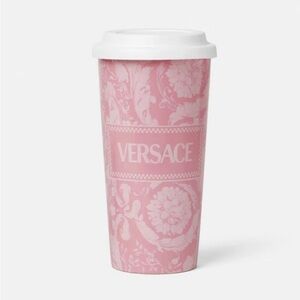 VERSACE Ceramic Barocco Pink Travel Mug